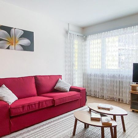 Zentrale Wohnung In St. Moritz Mit Grossem Balkon Exterior foto
