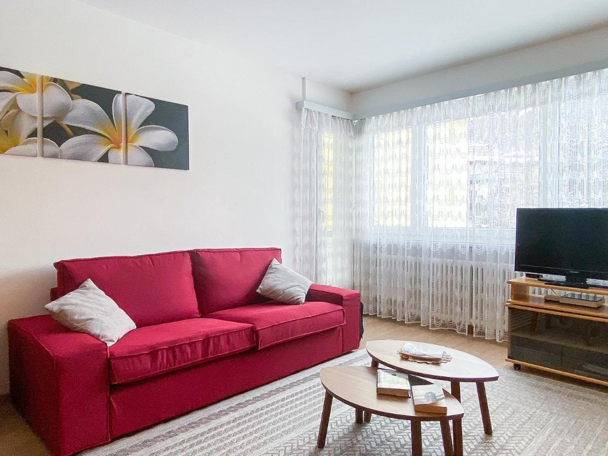 Zentrale Wohnung In St. Moritz Mit Grossem Balkon Exterior foto